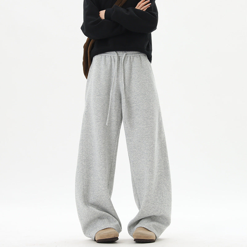 Mens Retro Drawstring Elastic Casual Pants