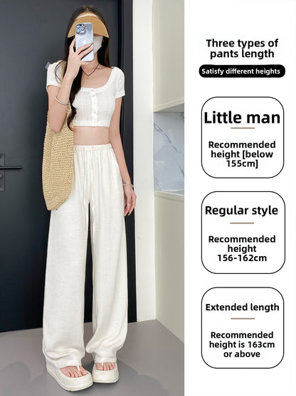 Linen Wide-Leg Pants for Women
