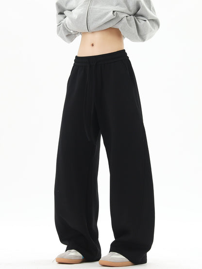 Mens Retro Drawstring Elastic Casual Pants