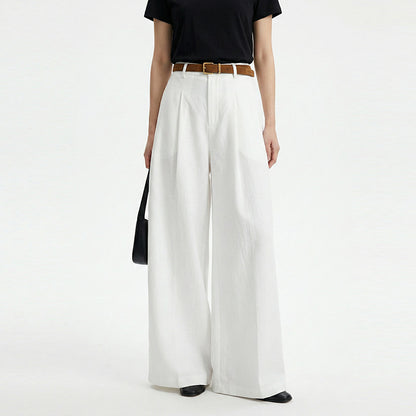 Tencel Cotton Flared Wide Leg Pants for Women