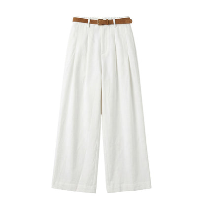 Tencel Cotton Flared Wide Leg Pants for Women