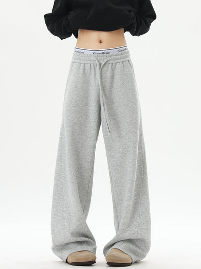 Mens Retro Drawstring Elastic Casual Pants
