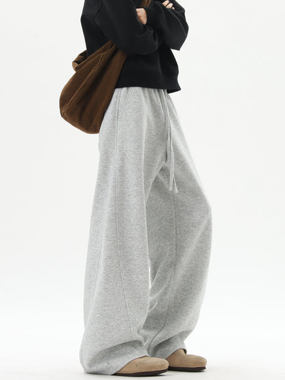 Mens Retro Drawstring Elastic Casual Pants