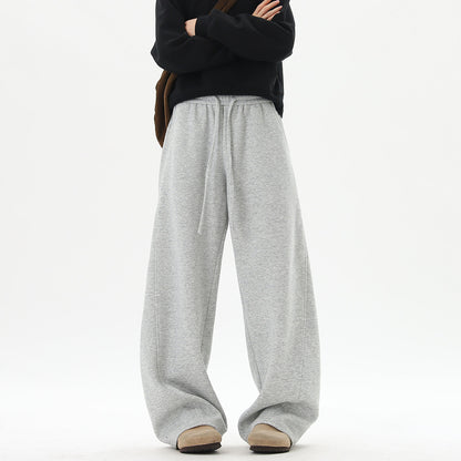 Mens Retro Drawstring Elastic Casual Pants